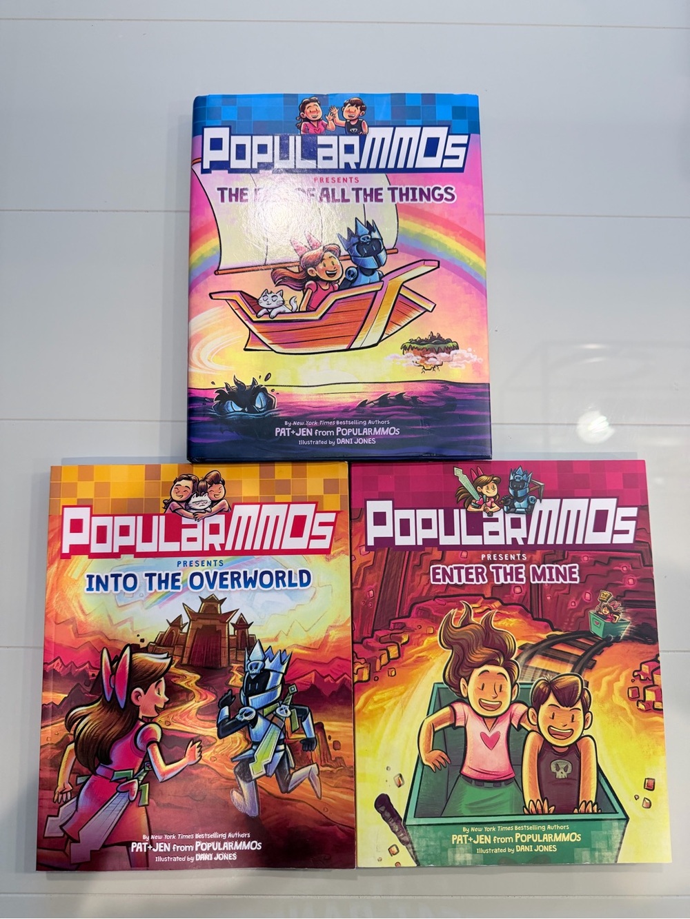Pat & Jen from PopularMMOs Book Set Book Bundle Pat + Jen Adventure Books